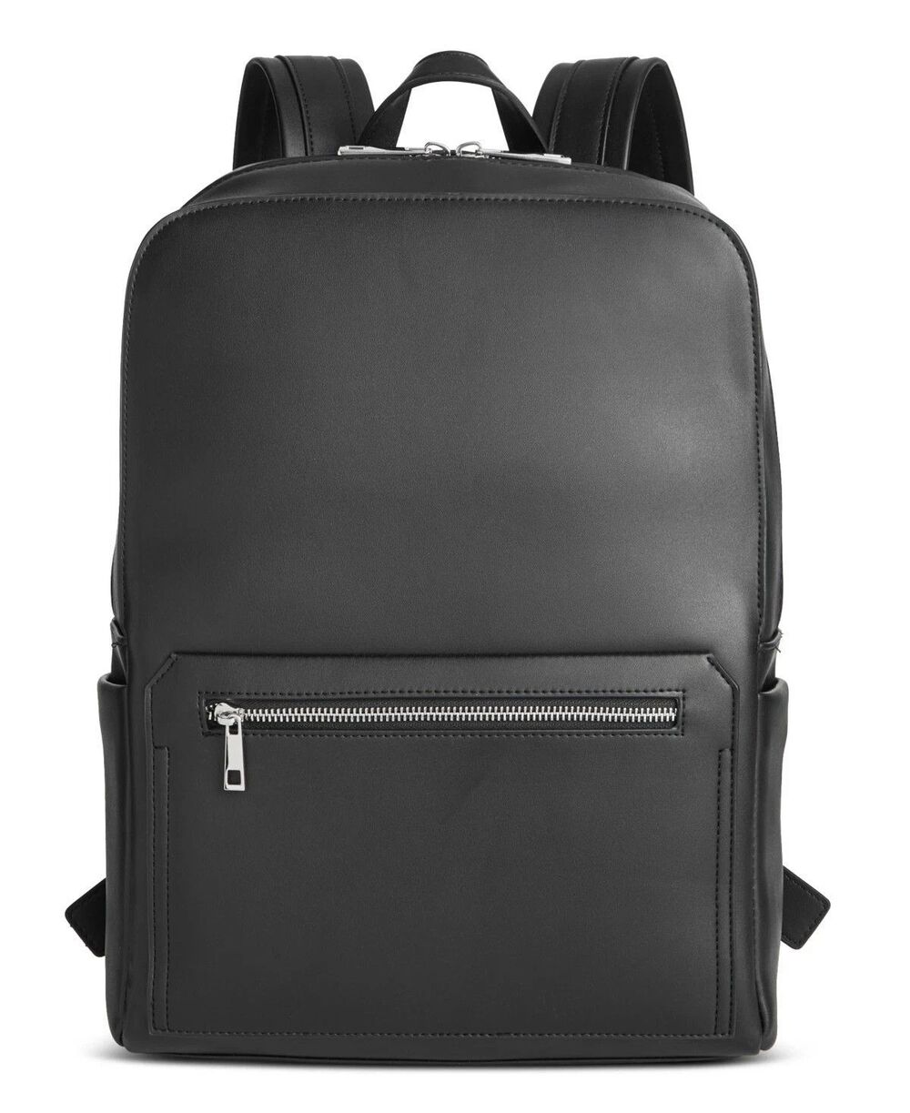 ALFANI Backpack Black Faux Leather Workwear Travel Business School $99